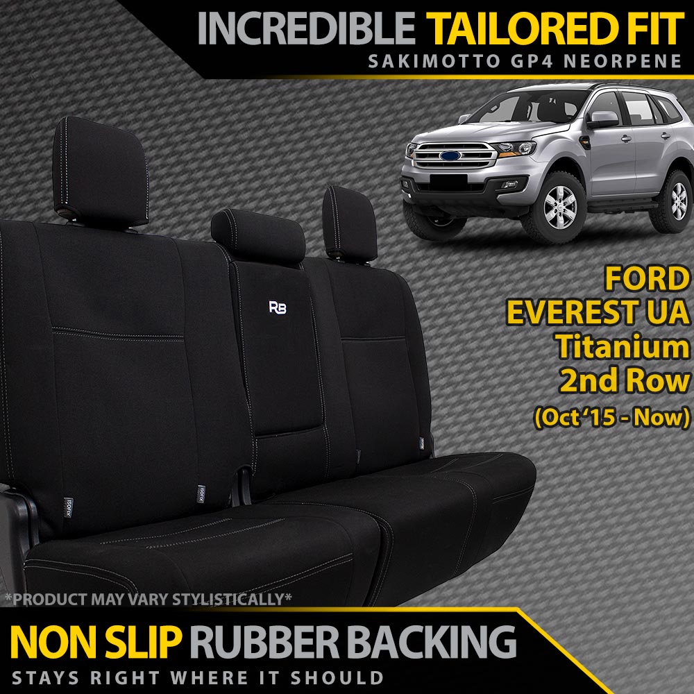 Ford Everest UA Titanium Neoprene Rear Row Seat Covers