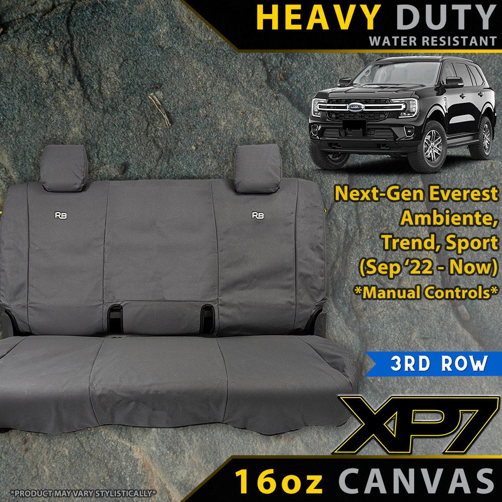 Ford Next-Gen Everest Ambiente, Trend & Sport Heavy Duty XP7 Canvas 3rd Seat Covers