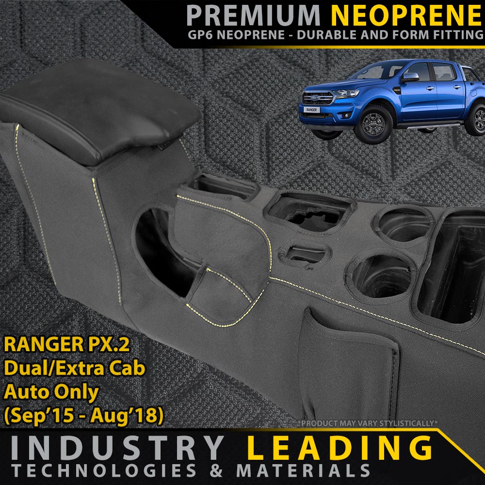 Ford Ranger PX II AUTO Premium Neoprene Console Organiser