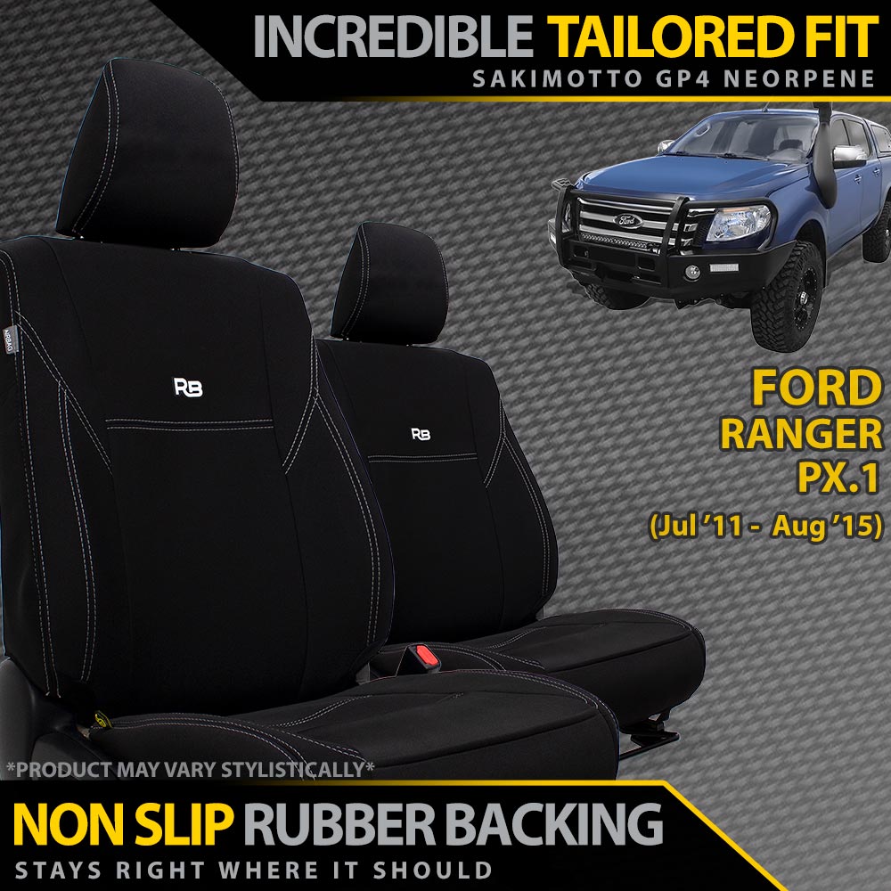 Ford Ranger PX I Neoprene 2x Front Seat Covers (Made to Order)