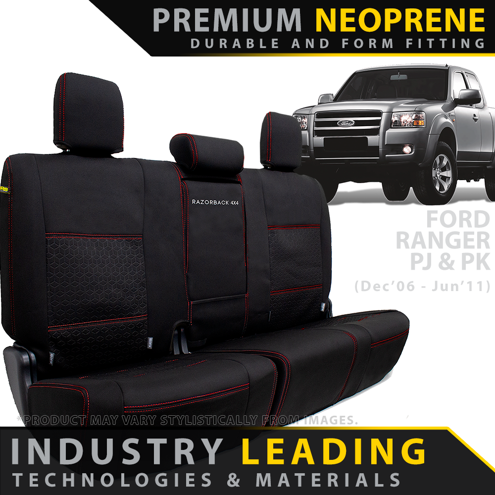 Ford Ranger PJ/PK Premium Neoprene 100% Rear Bench Covers