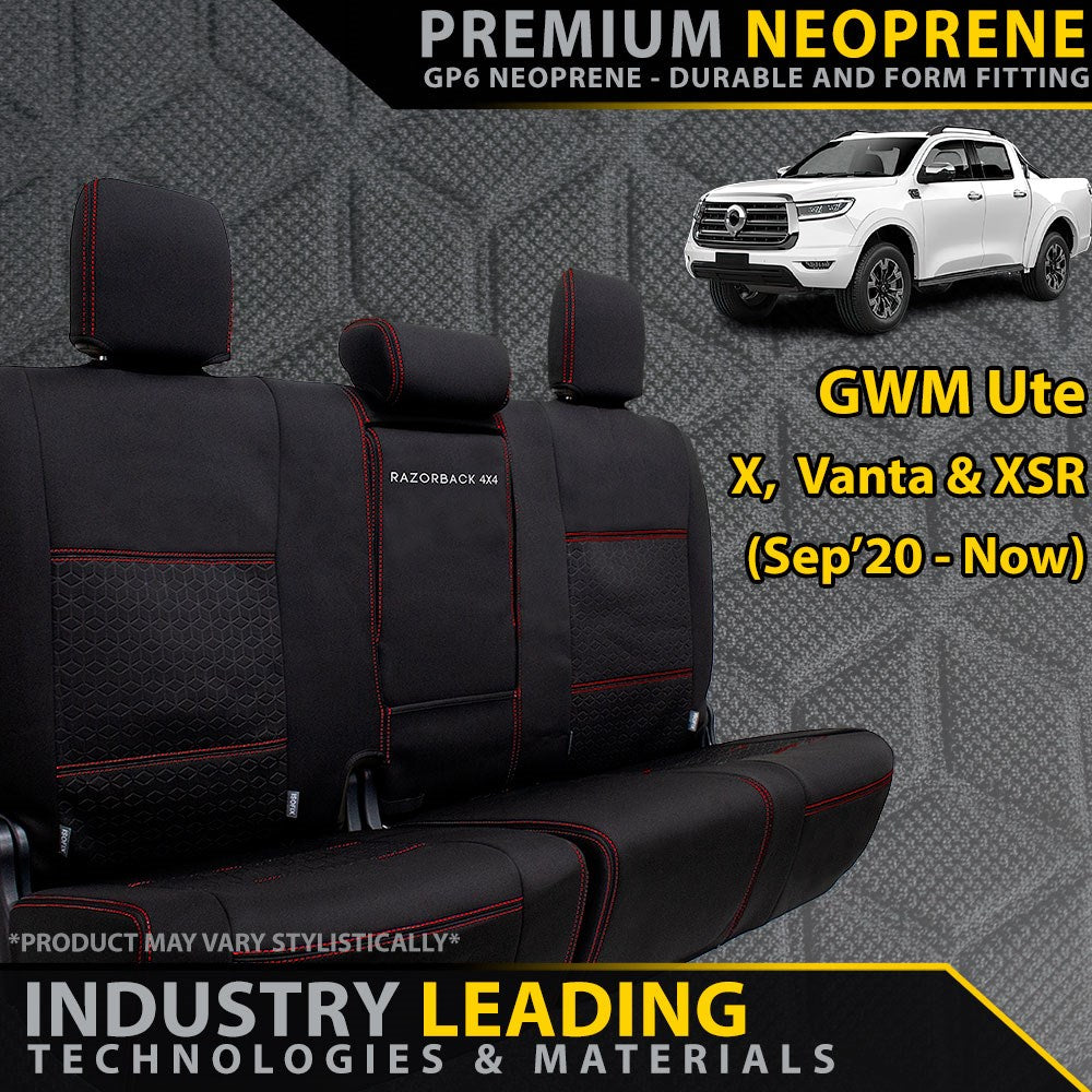 GWM Ute X, Vanta & XSR GP6 Premium Neoprene 2nd Row Seat Covers
