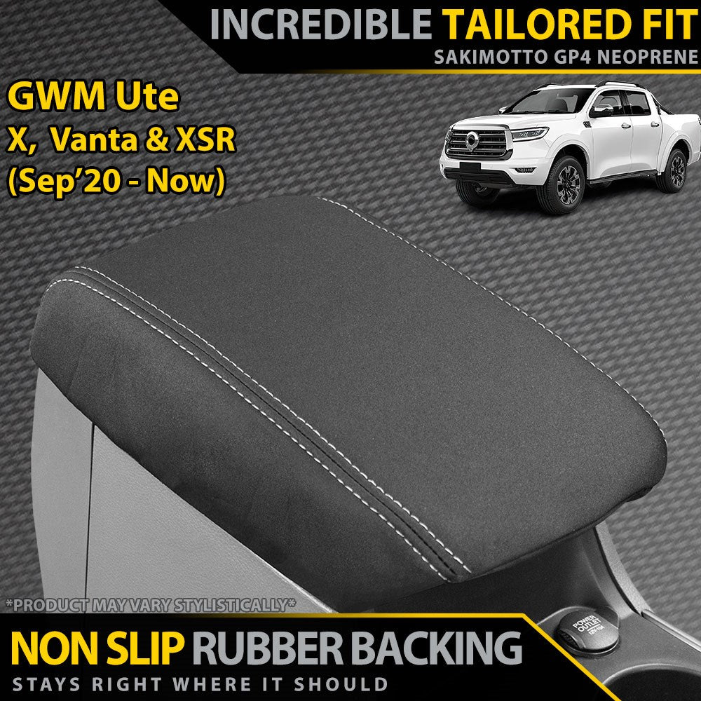 GWM Ute X, Vanta & XSR GP4 Neoprene Console Lid Cover (Made to Order)