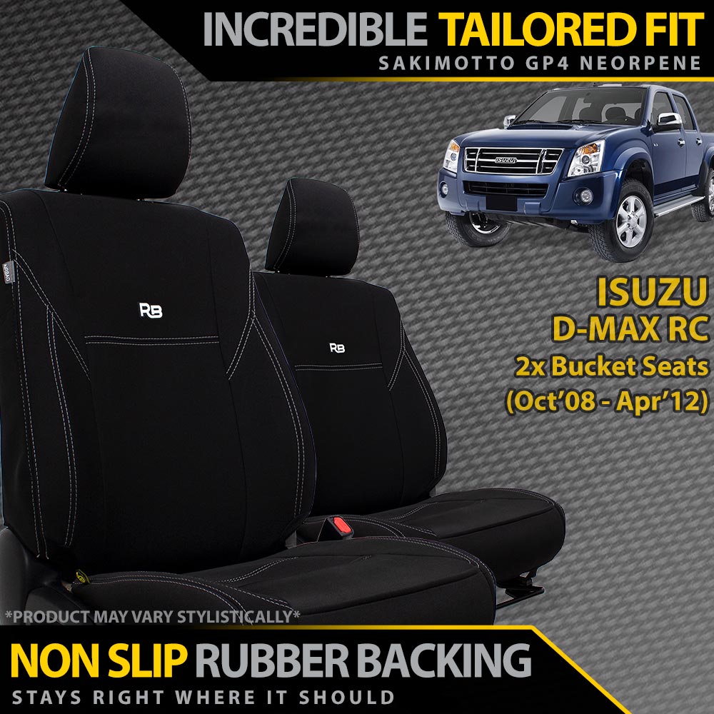 Isuzu D-MAX RC Neoprene 2x Front Seat Covers (Made to Order)