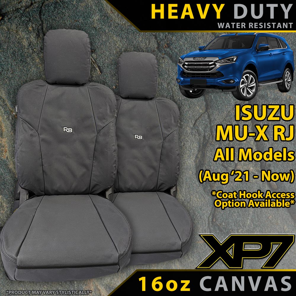 Isuzu MU-X RJ Heavy Duty XP7 Canvas 2x Front Seat Covers (Available)