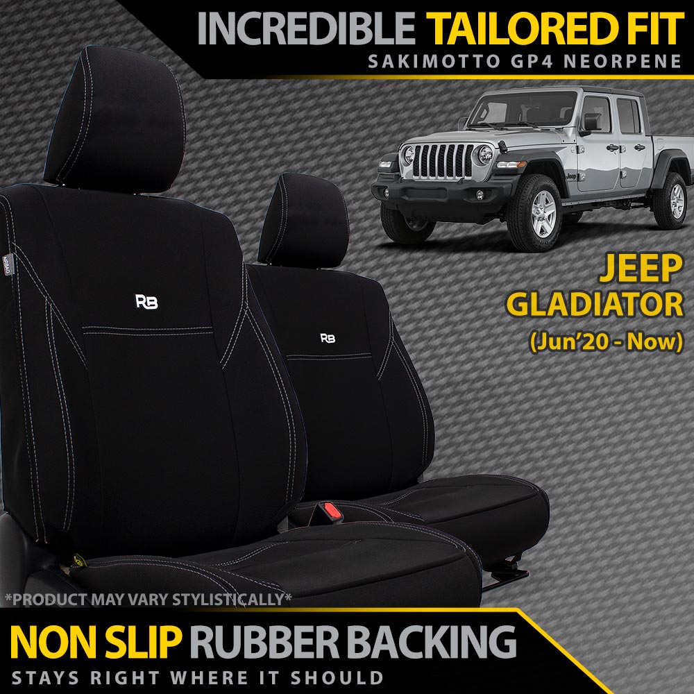 Jeep Gladiator Neoprene 2x Front Row Seat Covers (Made to Order)