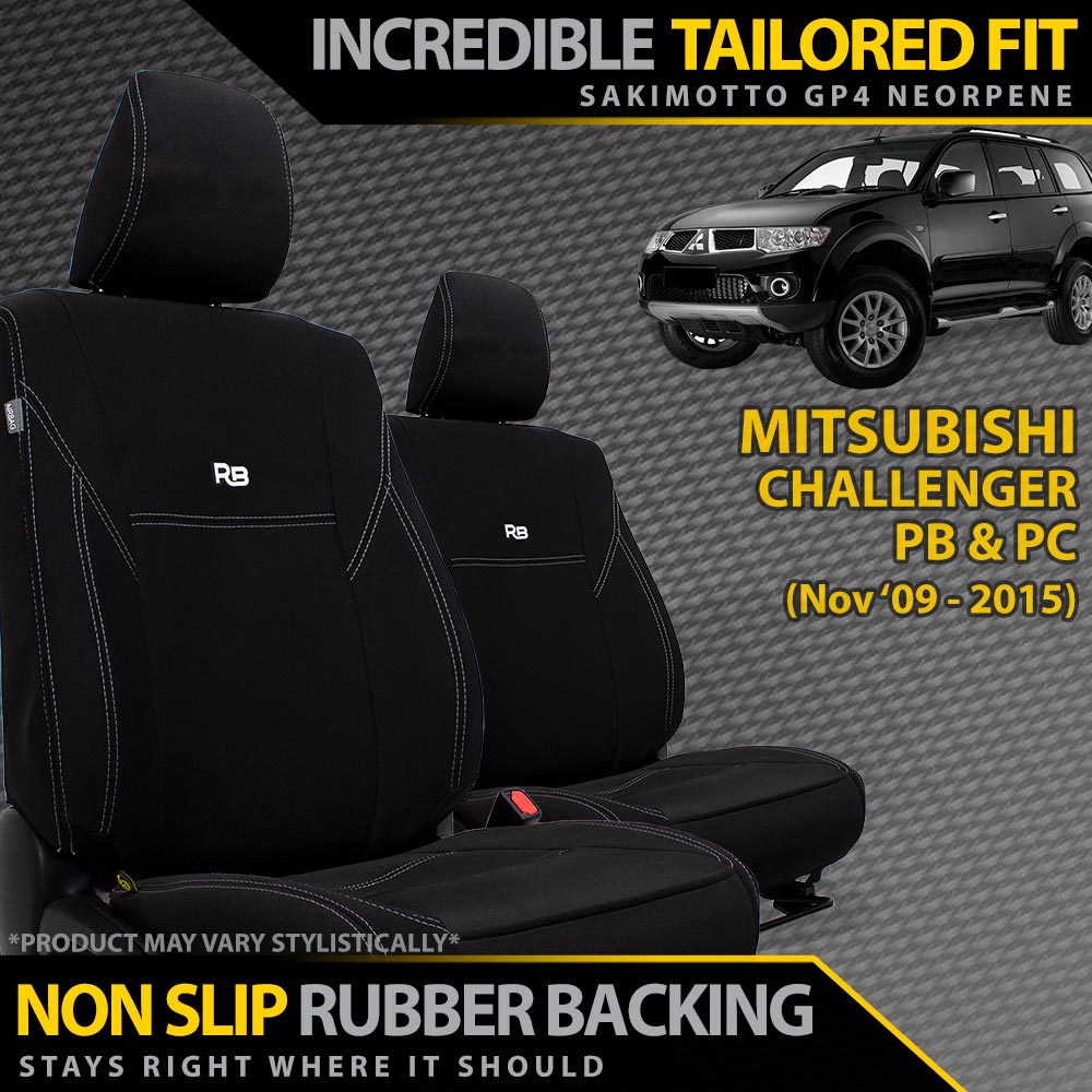 Mitsubishi Challenger PB & PC Neoprene 2x Front Seat Covers