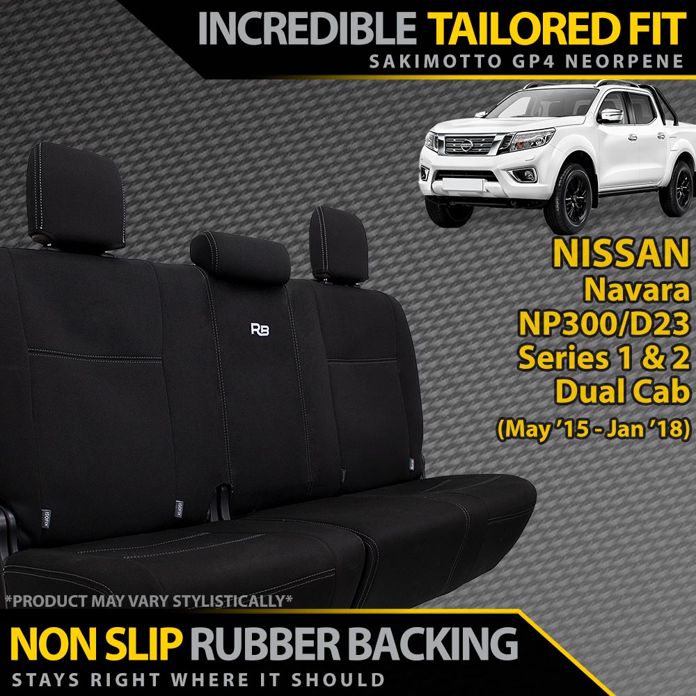 Nissan Navara NP300 Series 1 & 2 Neoprene Rear Row Seat Covers (Available)