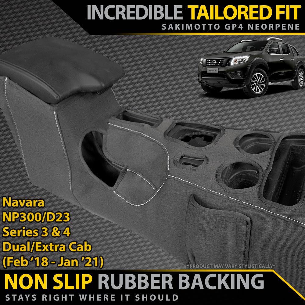 Nissan Navara NP300/D23 Series 3 & 4 Neoprene Centre Console Organiser (In Stock)