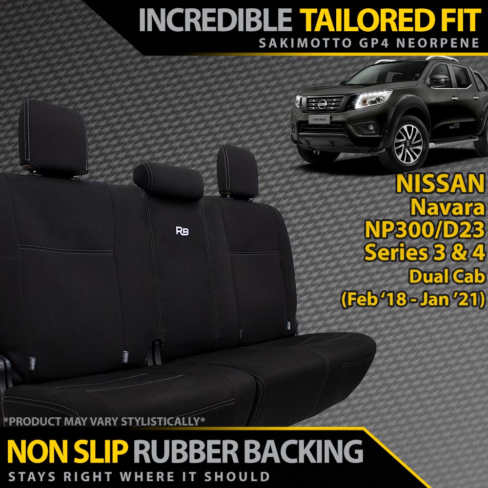 Nissan Navara NP300 Series 3 & 4 Neoprene Rear Row Seat Covers