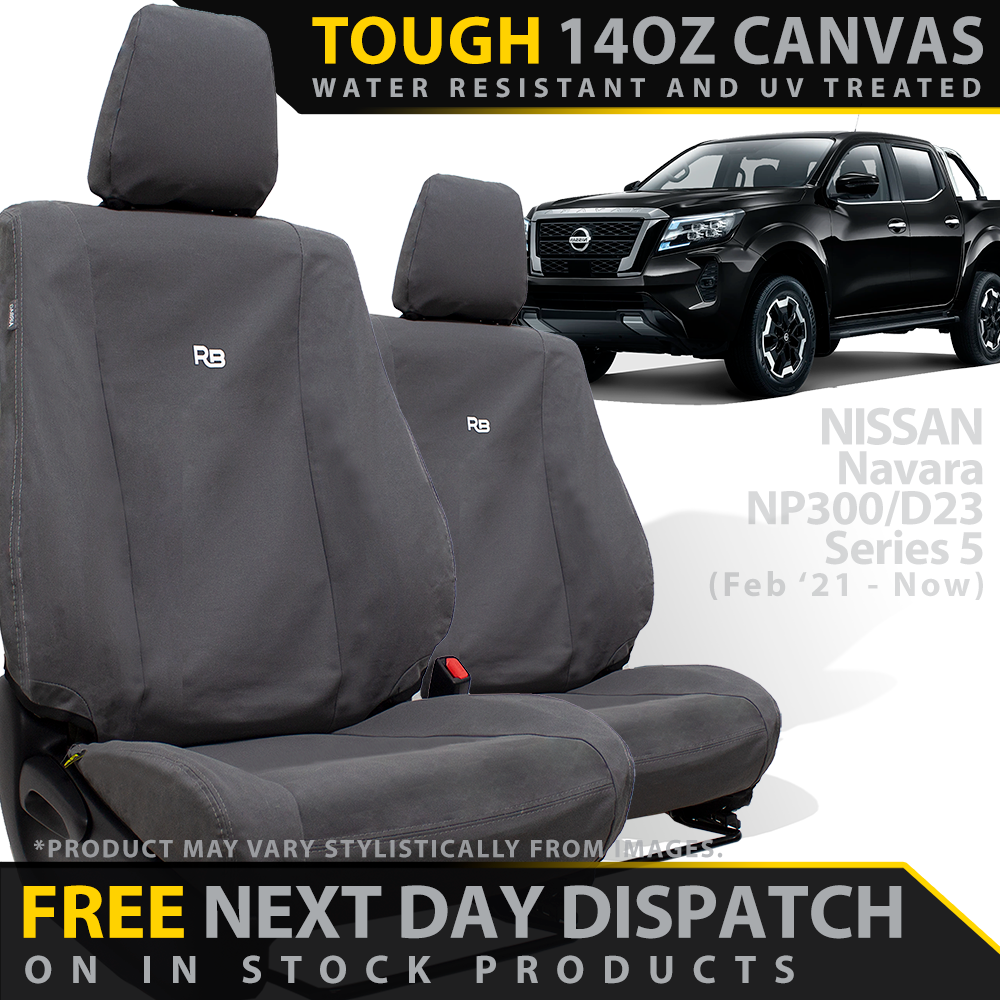 Nissan Navara NP300 Series 5 Retro Canvas 2x Front Seat Covers