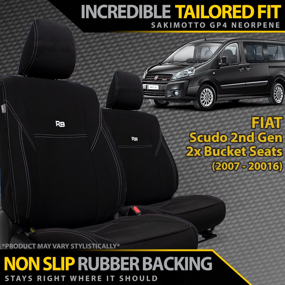 Fiat Scudo 2nd Gen Neoprene 2x Front Seat Covers
