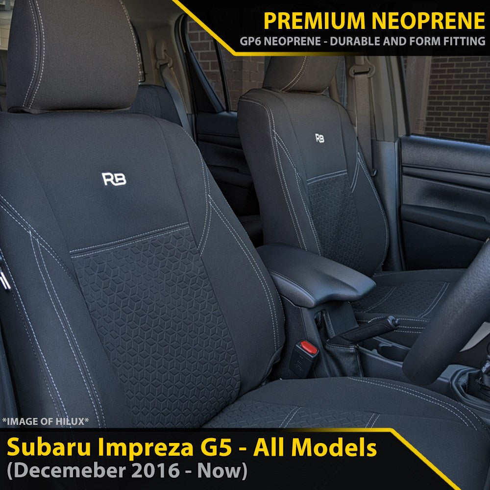 Subaru Impreza Premium Neoprene 2x Front Row Seat Covers (Made to Order)