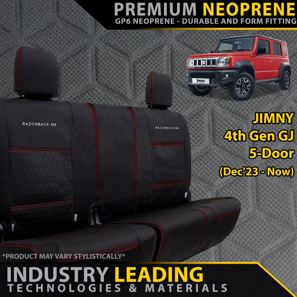Suzuki Jimny 4th Gen GJ 5-Door GP6 Premium Neoprene Rear Seat Covers (Made to Order)