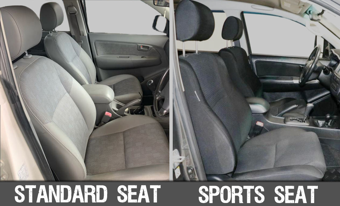 Toyota HiLux 7th Gen (STD SEAT) Premium Neoprene 2x Front Seat Covers (Made to Order)