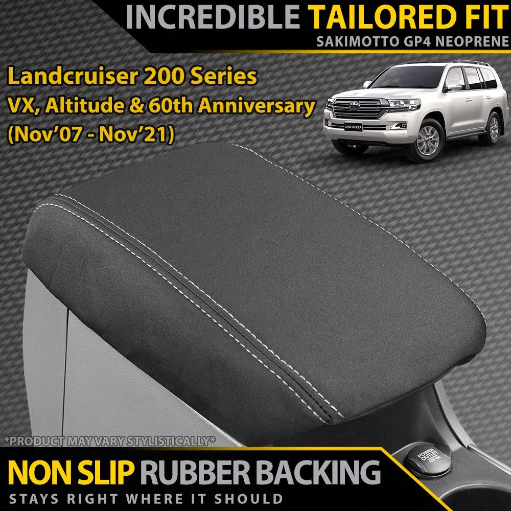 Razorback 4x4 GP4 Standard Neoprene Console Lid Cover suitable for a Toyota Landcruiser 200 Series VX/Altitude (In Stock)