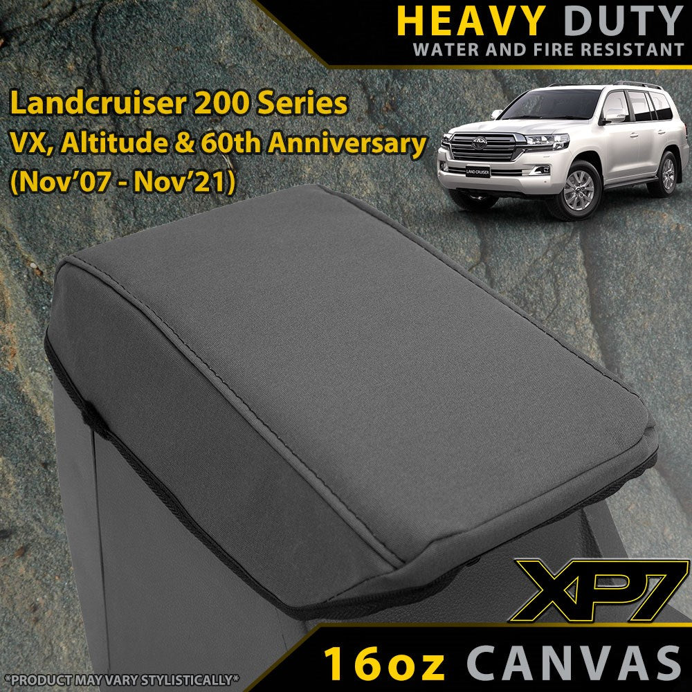 Razorback 4x4 XP7 Heavy Duty Canvas Console Lid Cover suitable for a Toyota Landcruiser 200 Series VX/Altitude (Made to Order)