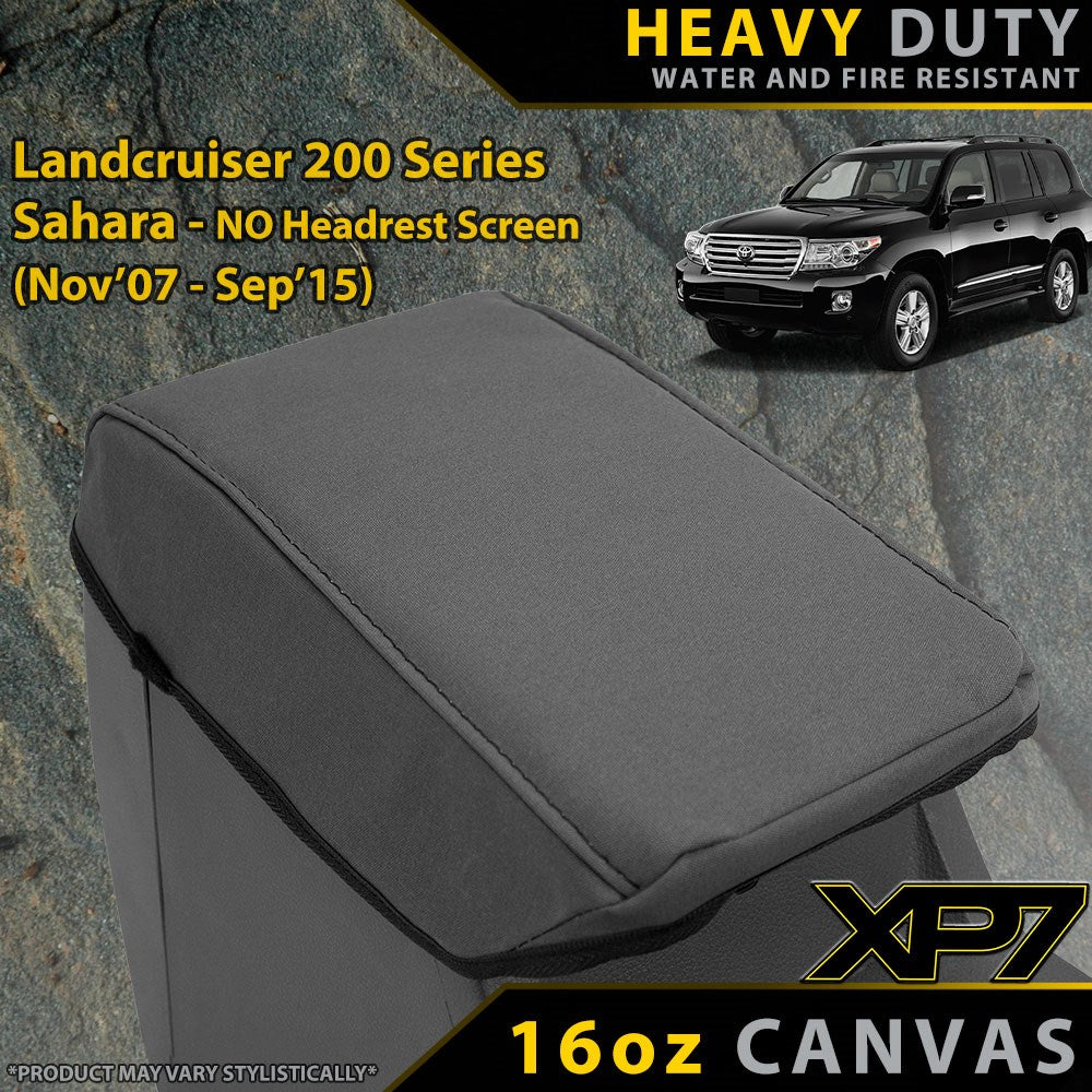 Razorback 4x4 XP7 Heavy Duty Canvas Console Lid Cover suitable for a Toyota Landcruiser 200 Series Sahara (Pre Facelift) (Made to Order)