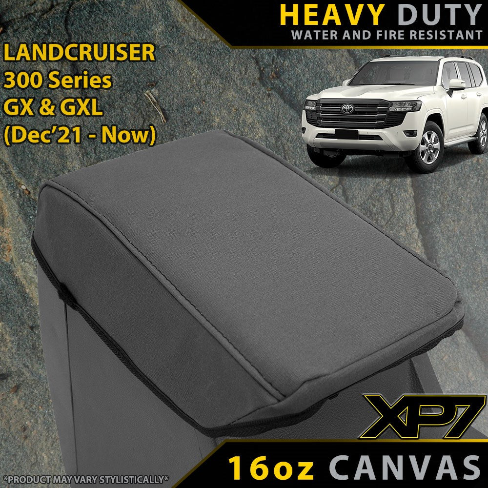 Razorback 4x4 XP7 Heavy Duty Canvas Console Lid Cover suitable for a Toyota Landcruiser 300 Series GX & GXL (Made to Order)