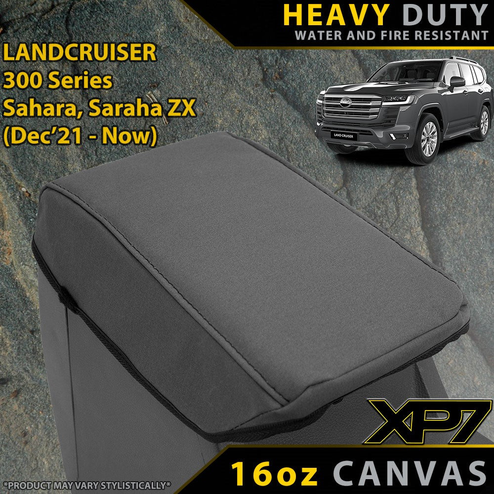 Razorback 4x4 XP7 Heavy Duty Canvas Console Lid Cover suitable for a Toyota Landcruiser 300 Series Sahara/Sahara ZX (Made to Order)