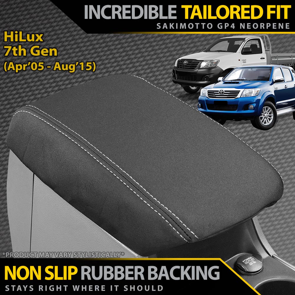 Toyota HiLux 7th Gen Neoprene Armrest Console Lid (Available)