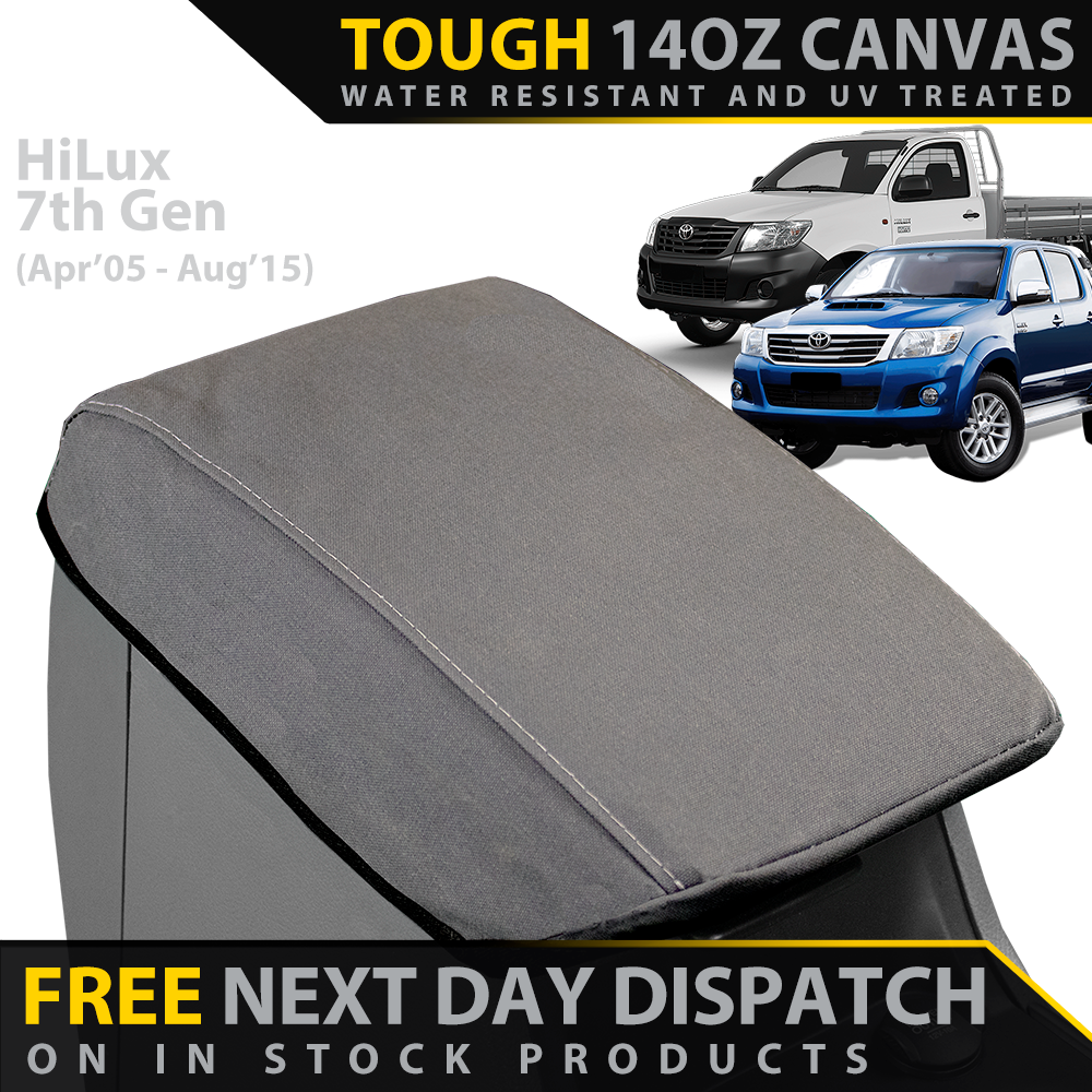 Toyota HiLux 7th Gen Retro Canvas Armrest Console Lid (Made to Order)