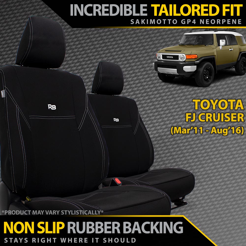 Toyota FJ Cruiser Neoprene 2x Front Row Seat Covers (Made to Order)
