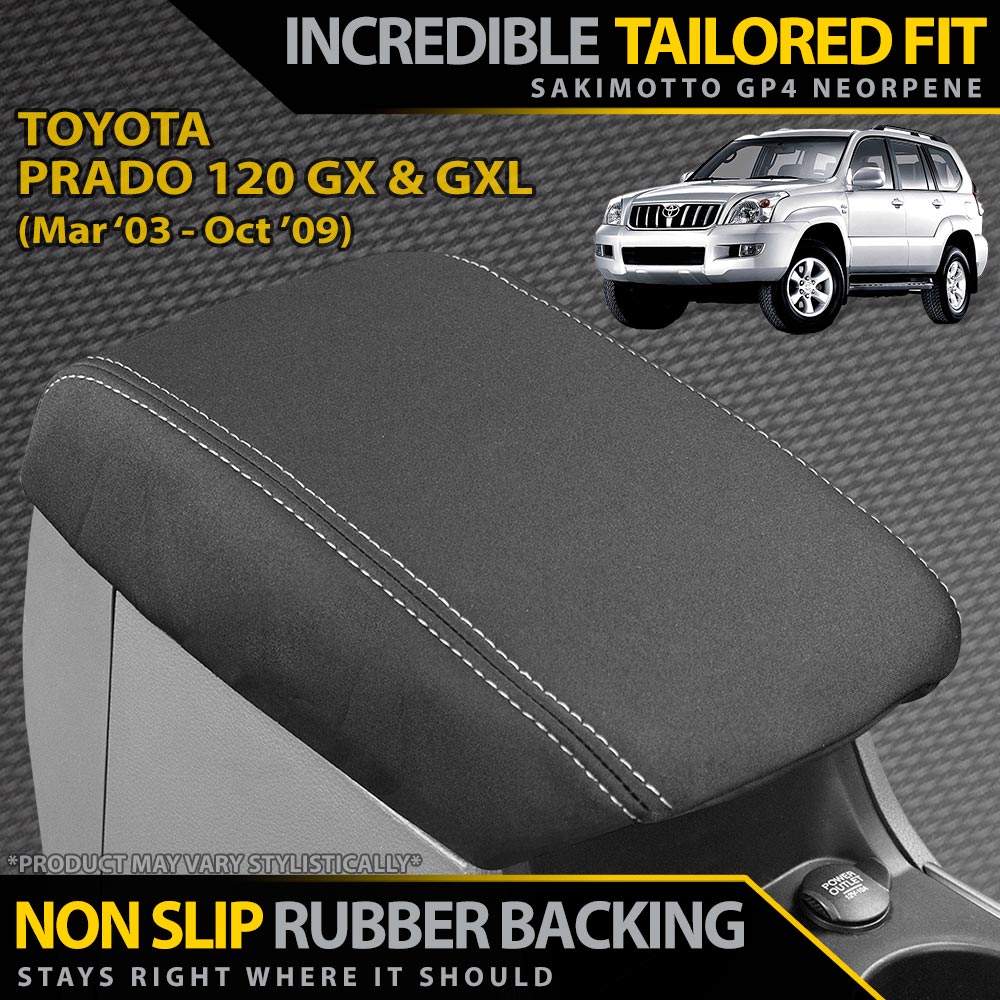 Razorback 4x4 GP4 Standard Neoprene Console Lid Cover suitable for a Toyota Prado 120 (In Stock)