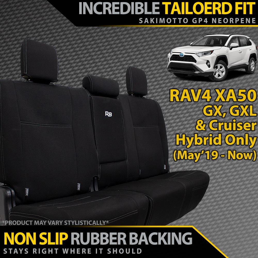 Toyota RAV4 XA50 GX/GXL/Cruiser Hybrid Neoprene Rear Row Seat Covers (Made to Order)