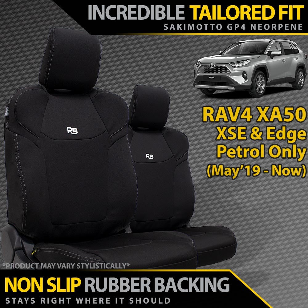 Toyota RAV4 XA50 XSE/Edge Petrol Neoprene 2x Front Row Seat Covers (Made to Order)