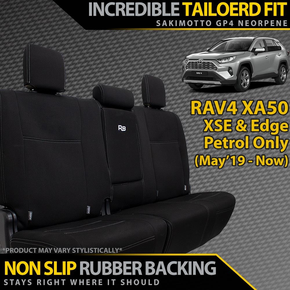Toyota RAV4 XA50 XSE/Edge Petrol Neoprene Rear Row Seat Covers (In Stock)