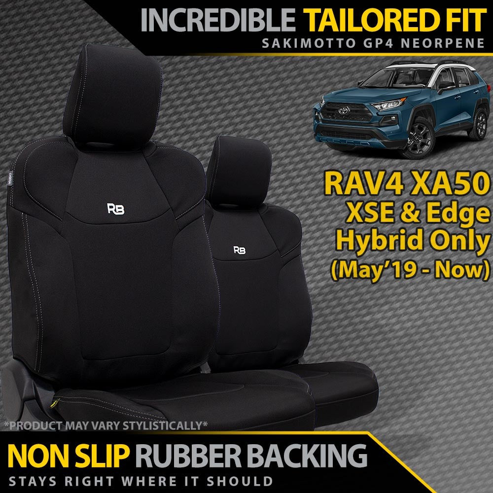 Toyota RAV4 XA50 XSE/Edge Hybrid Neoprene 2x Front Row Seat Covers (Made to Order)