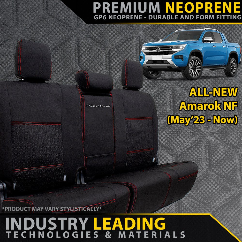 Volkswagen All-New Amarok NF Premium Neoprene Rear Row Seat Covers (Made to Order)