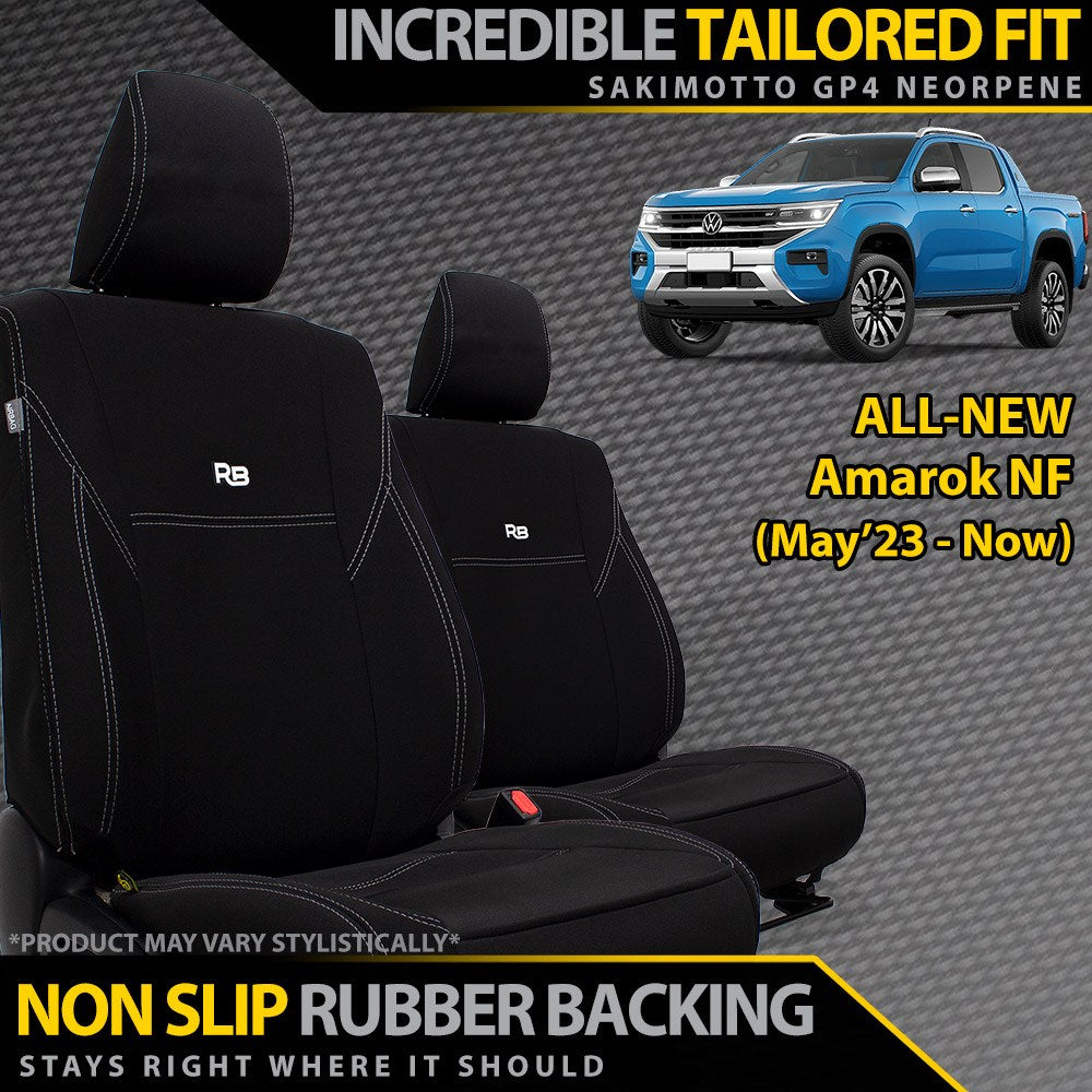 Volkswagen All-New Amarok NF Neoprene 2x Front Row Seat Covers (In Stock)