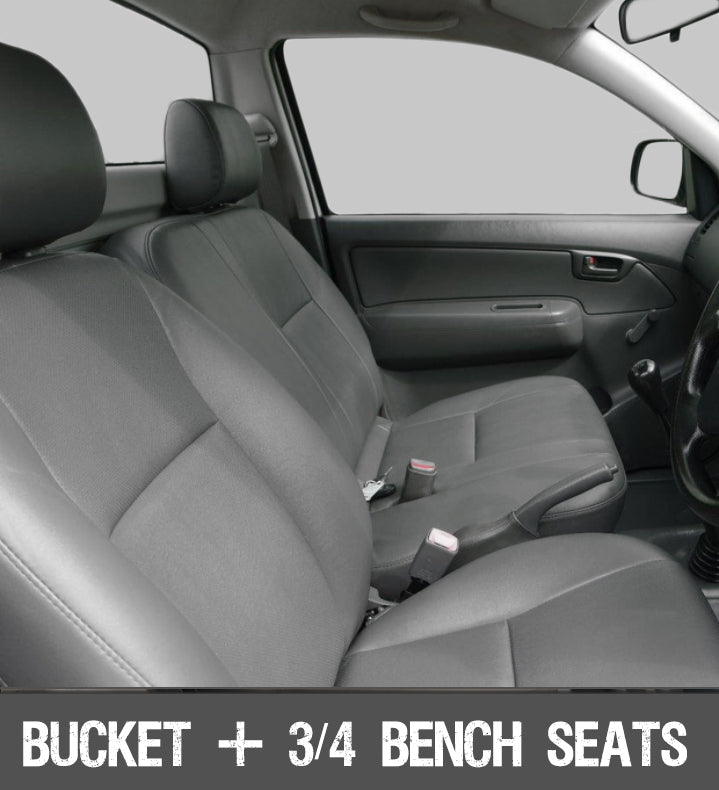 Toyota Hilux 7th Gen Bucket + 3/4 Bench Seat Neoprene 2x Front Seat Covers (Made to Order)