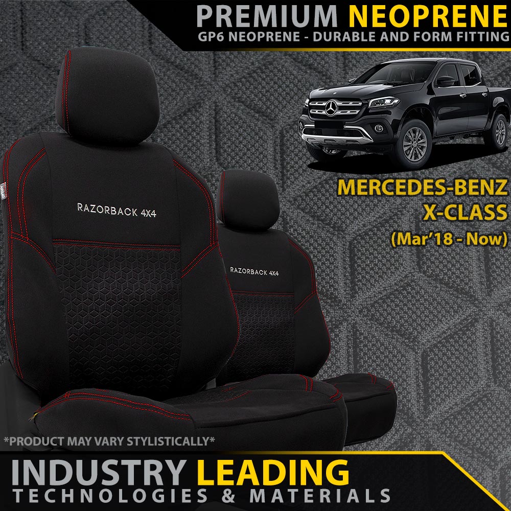 Mercedes-Benz X-Class Premium Neoprene 2x Front Seat Covers