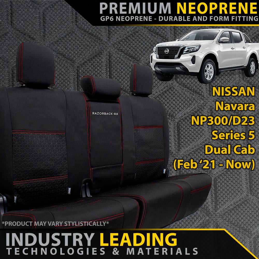 Nissan Navara Series 5 Premium Neoprene Rear Row Seat Covers