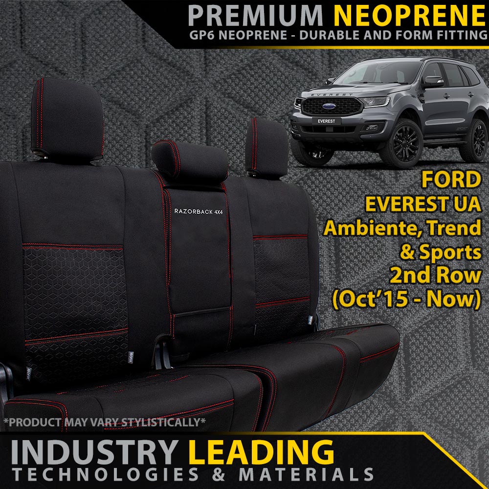 Ford Everest UA Premium Neoprene 2nd Row Seat Covers