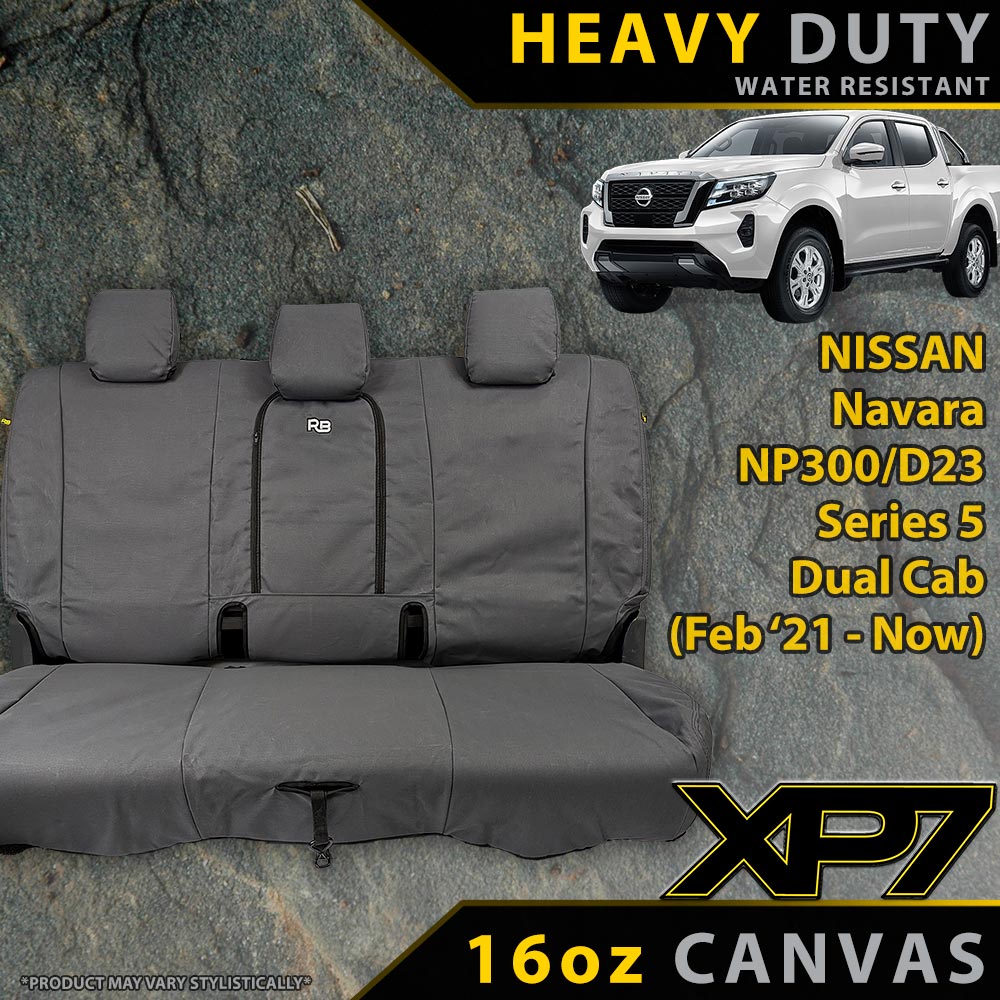 Nissan Navara Series 5 Heavy Duty XP7 Canvas Rear Row Seat Covers (Made to Order)