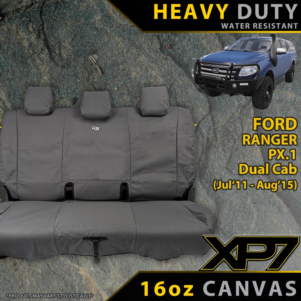 Ford Ranger PX I Heavy Duty XP7 Canvas Rear Row Seat Covers (Made to Order)