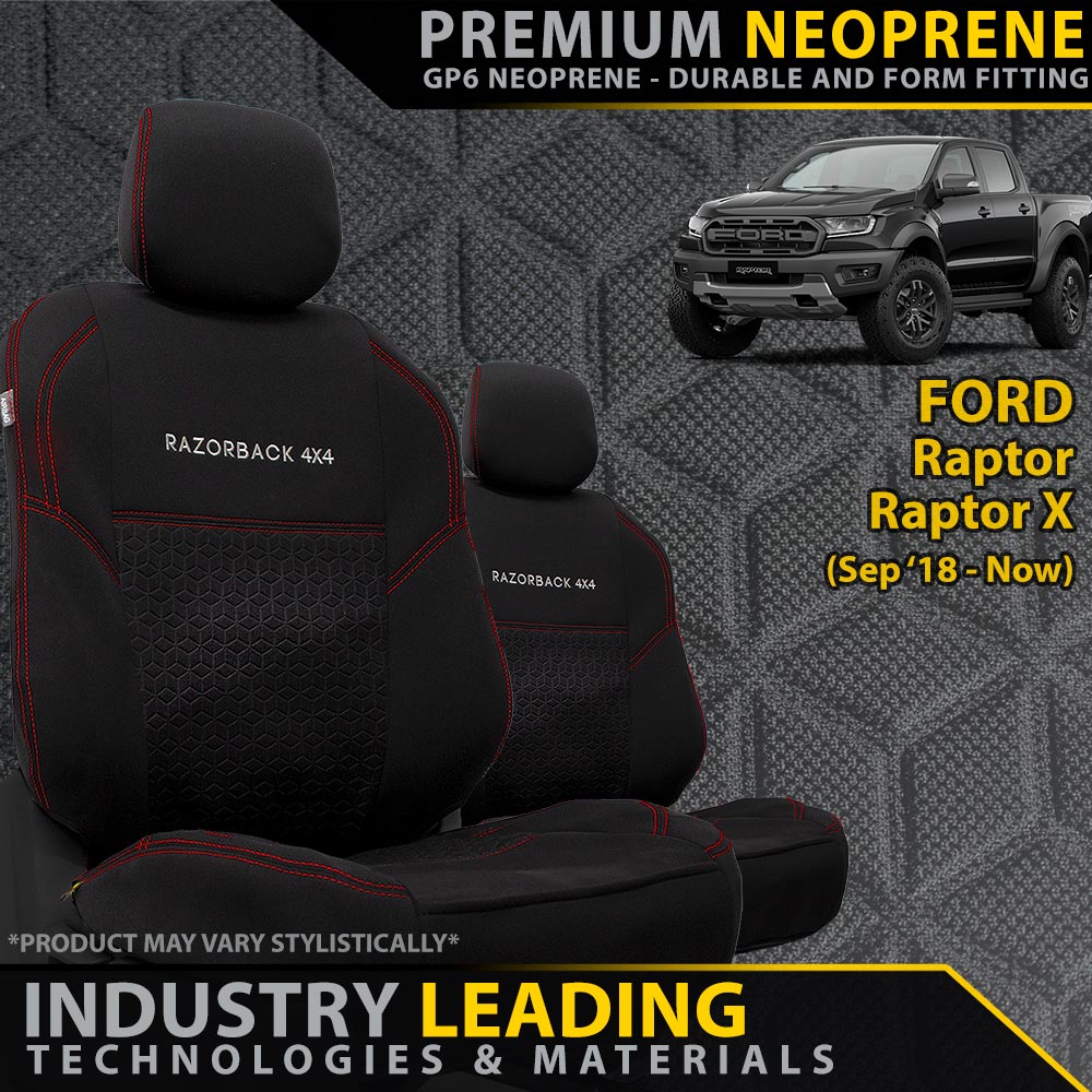 Ford Raptor Premium Neoprene 2x Front Seat Covers