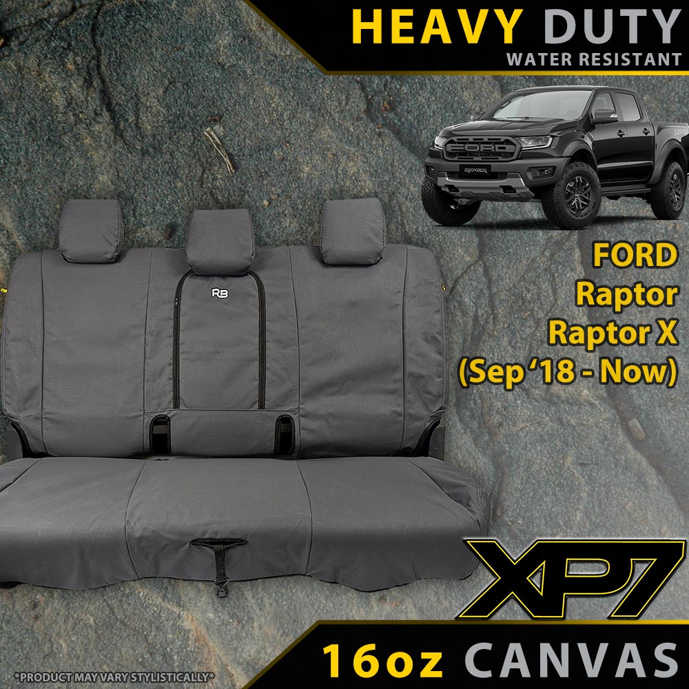 Ford Ranger Raptor Heavy Duty XP7 Canvas Rear Row Seat Covers